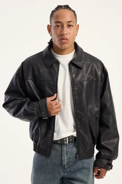 Neovision Cast Faux Leather Zip Through Jacket