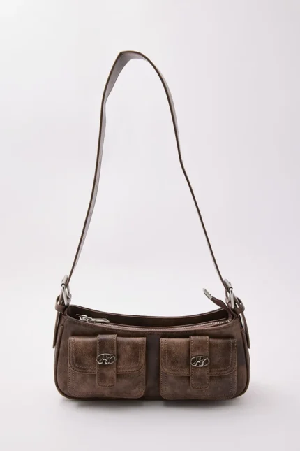 Neovision Contessa Multi Pocket Handbag Brown